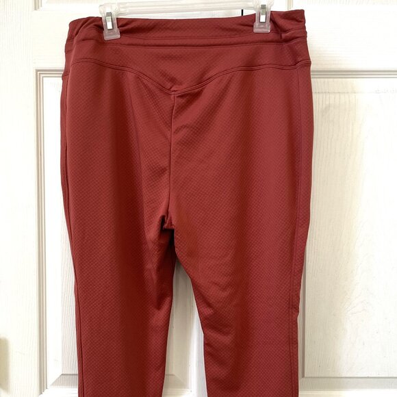 NWOT LADIES SIZE 1X HALARA RUST DRAWSTRING FRONT POCKETS JOGGERS - Picture 3 of 3